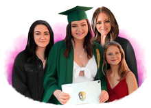 Load image into Gallery viewer, Graduation Color Portrait
