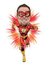 Load image into Gallery viewer, Colour drawing as a character - Man as superhero - drawings and portraits from your photos -  - drawking.com - DrawKing