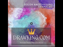 Load and play video in Gallery viewer, Color Portrait with a large object & drawn background