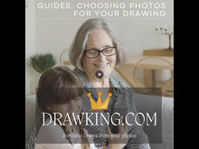 Load and play video in Gallery viewer, Black & White Portrait (with a drawn background)