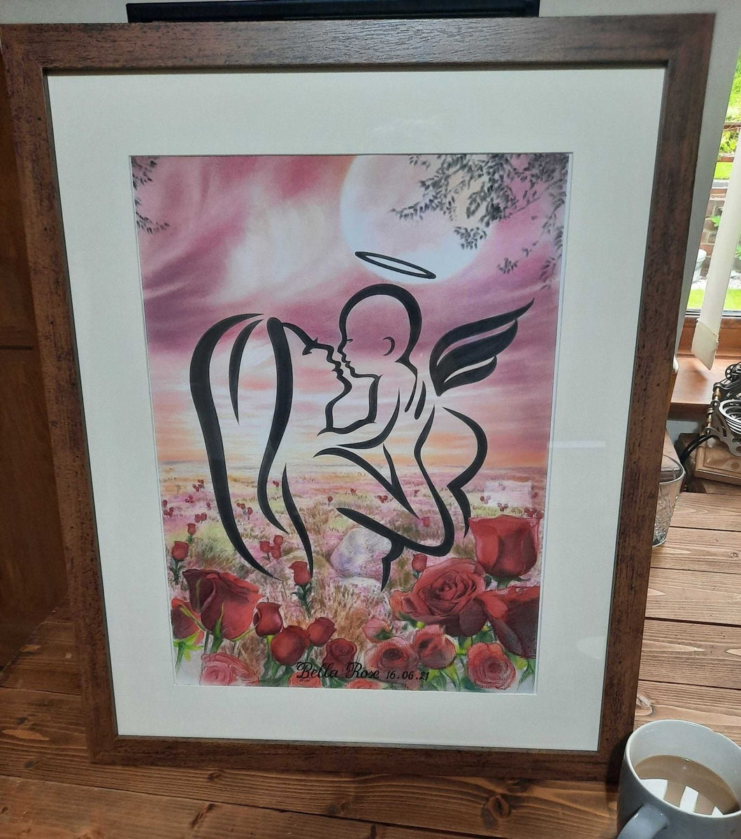 Silhouette Portrait with Background and text (includes shipping)