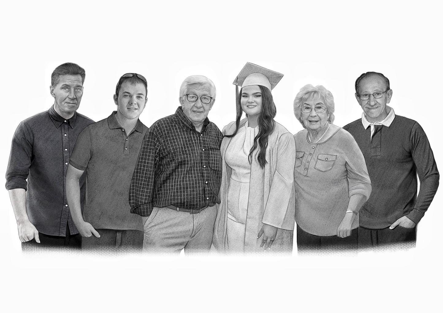 Black & White Graduation Portrait